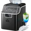 Image de Machine à glaçons - HOMCOM - 20 kg en 24h 24 glaçons en 14-18 min - autonettoyante - acier et plastique - 252x36x371cm - noir