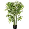Image de Plante artificielle - bambou - pot en PE et ciment - 140 cm - fausse plante vert décoration dintérieur