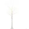 Image de Arbre lumineux LED - HOMCOM - lumineuse blanc chaud - 96 LEDs - PP - 22x22x180cm - Blanc