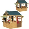 Image de Cabane enfant extérieur - AIYAPLAY - pliable - porte fenêtres stations de service auvents de pluie tableaux noirs - jaune
