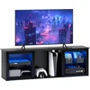 Image de Meuble Tv Design Contemporain Led 2 Étagères Verre Niche