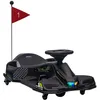 Image de Kart électrique pour enfant - HOMCOM - 12V - vitesse réglable 3-8 km/h mode de dérive - PP et métal - 90 x 53 x 99 cm - noir