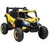 Image de Buggy électrique enfant utv 12v 7kmh max. Télécommande port usb nombreux effets jaune noir