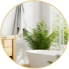 Image de Miroir Mural Rond Dia. 70 Cm Cadre Métal Doré