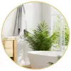 Image de Miroir mural rond dia. 70 cm cadre métal doré
