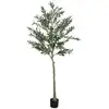 Image de Olivier artificiel h.180 cm - grand réalisme - 900 feuilles en soie, 40 olives - mousse effet lichen pot inclus
