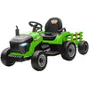 Image de Tracteur Électrique Enfant Avec Remorque Amovible Et Télécommande Nombreux Effets