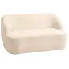 Image de Canapé 2 places bouclette beige dim. 142 x 85 x 73,5 cm aucun montage