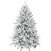 Image de Sapin De Noël Artificiel Enneigé H.150cm 768 Branches Support Métal Pliable
