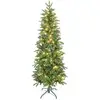 Image de Sapin De Noël Artificiel Led X 200 Blanc Chaud H.180 Cm Vert