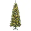 Image de Sapin artificiel led x 250 blanc chaud ou multicolore 9 modes h.180 cm 899 branches support vert