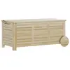 Image de Coffre de jardin 185l banc dim. 110 x 50 x 50 cm - 2 roues, poignée, compas - bois sapin pré-huilé