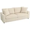 Image de Canapé 3 places - HOMCOM - 212 cm - 2 coussins à ressorts tissu velours côtelé - pour salon chambre bureau à domicile - crème