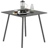 Image de Table à manger de jardin - Outsunny - pour 6 personnes - plateau à lattes - pour jardin patio terrasse - 80 x 80 x 74 cm - gris