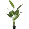 Image de Plante artificielle bananier h.160cm 10 grandes feuilles grand réalisme pot inclus