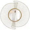 Image de Miroir mural décoratif dia. 60 cm inspiration art déco métal doré