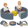 Image de Parcours motricité bébé - module motricité bébé - AIYAPLAY - 7 PCS housse lavable - velours côtelé - 107 x 107 x 30 cm - multicolore