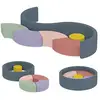 Image de 7 blocs de construction en mousse xxl revêtement tissu déhoussable - modules de motricité - multicolore