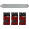 Image de Guide 35 Cm (14 Pouces) + Lot De 3 Chaînes 50 Maillons - Compatible Tronçonneuses Sti