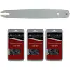 Image de Guide 40 Cm (16 Pouces) + Lot De 3 Chaînes 55 Maillons - Compatible Tronçonneuses Sti