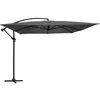 Image de Parasol déporté 3x3m acier gris anthracite Genova - Oviala