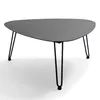 Image de Table basse de jardin triangulaire en aluminium noir Atoll - Oviala