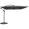 Image de Parasol déporté 3x3m et 4 dalles à lestées gris Genova - Oviala
