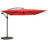 Image de Parasol déporté 3x3m et 4 dalles à lestées rouge - Oviala