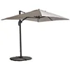 Image de Parasol déporté inclinable et rotatif 2x3 m et 4 dalles lestées taupe Amalya - Oviala