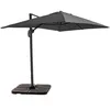 Image de Parasol déporté 2x3 m et 4 dalles à remplir aluminium gris - Oviala