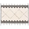 Image de Tapis rectangulaire berbère en coton tufté à franges 160 x 230 cm Keya - Oviala