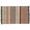 Image de Tapis en laine tissé à plat avec motifs et franges 160 x 230 cm Pablito - Oviala