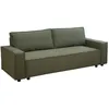 Image de Canapé convertible en tissu 3 places vert L 220 cm Franck - Oviala