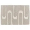Image de Tapis rectangulaire à poils longs motif géométrique taupe 120 x 170 cm Ziggy - Oviala