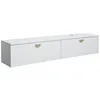 Image de Meuble TV suspendu 160 cm moderne blanc - Oviala