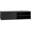Image de Meuble TV suspendu 120 cm moderne noir Holly - Oviala