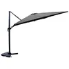 Image de CESARE - Parasol rectangulaire 3x4 déporté rotatif gris en aluminium