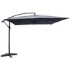 Image de SOLENZARA - Parasol carré 3x3 déporté gris en aluminium