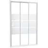 Image de ONDEE - Façade MISSI - Façade coulissante 3V 90x185cm - Verre trempé - Finitions blanc