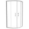 Image de ONDEE ZEN Porte de douche EKLA - Coulissante 1/4 Cercle - Finition Chromé - 90x185cm