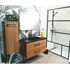 Image de Meuble à suspendre ONDEE LENCA L90cm - Bois cerisier miel - Mélaminé