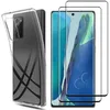Image de Coque pour Samsung Galaxy NOTE 20 et 2 Verres Trempe Bord Noir Film Protection Ecran Phonillico®