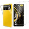Image de Coque Pour Xiaomi Poco M3 Et 2 Verres Trempé - Protection Silicone Souple Film Vitre Protection Ecran Phonillico®