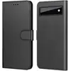Image de Coque Pour Google Pixel 6 - Portefeuille Noir Rabat Clapet Aimanté Rangement Cartes Phonillico®