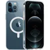 Image de Coque pour iPhone 14 PRO - Silicone Transparent avec Cercle magnétique intégré Phonillico®