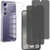 Image de Coque Pour Samsung Galaxy S24 Et 2 Verres Trempé Noir Anti Espion Vitre Protection Ecran Phonillico®