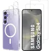 Image de Coque Pour Samsung Galaxy S24 Et 2 Verres Trempé Écran Et 2 Protections Caméra - Cercle Magnétique Intégré Phonillico®