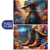 Image de Bluebird Puzzle Puzzle Far West Cowgirl Et Bottes 2x500 Pièces