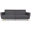 Image de Canapé convertible rafael tissu gris foncé