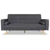 Image de Canapé convertible scandinave tao tissu gris foncé